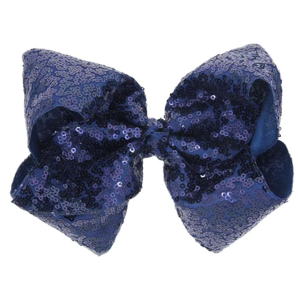 Hairbow Sequin: 8" Jumbo, alligator clip, NEW